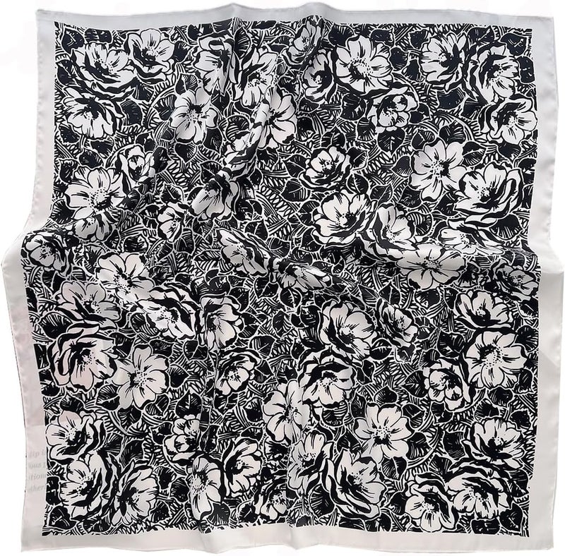 27.5" Silk Like Head Scarf For Women, Satin Hair Scarfs Large Square Scarves